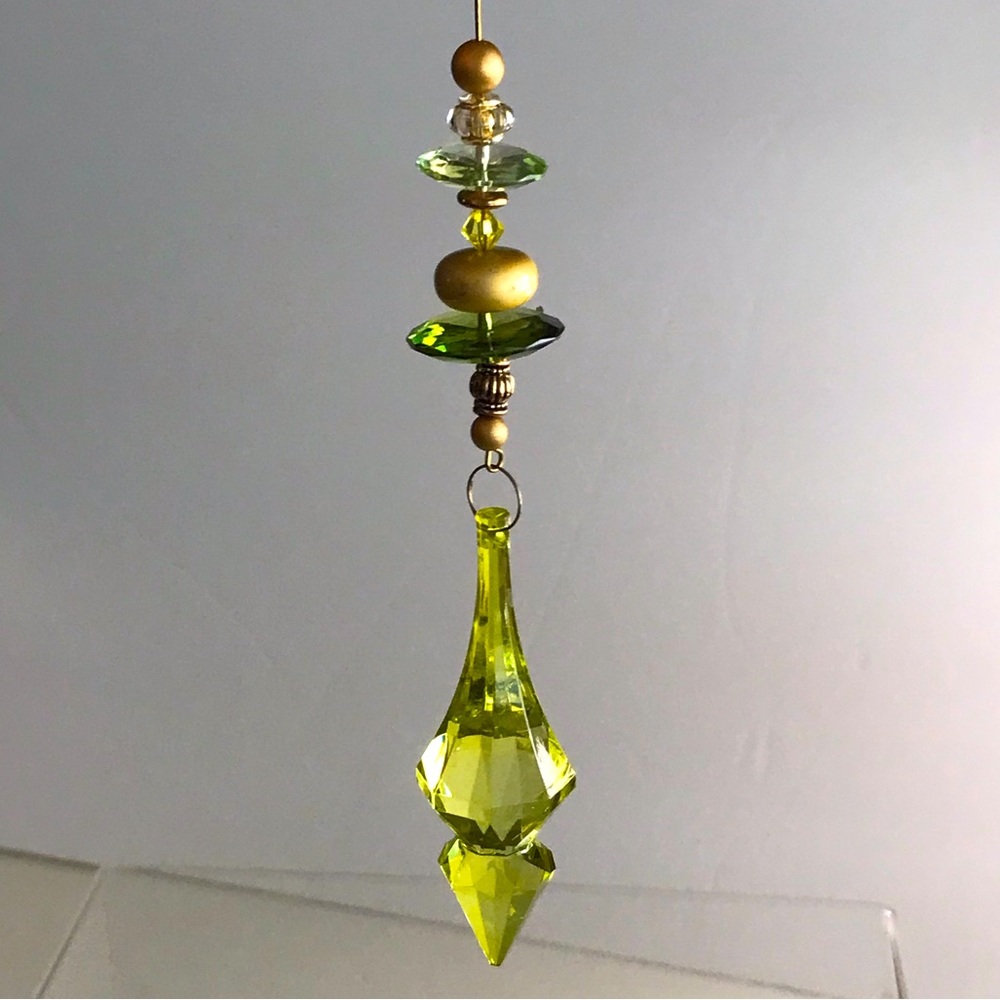 Green & Gold Sun Catcher Pendant - Made in Taiwan